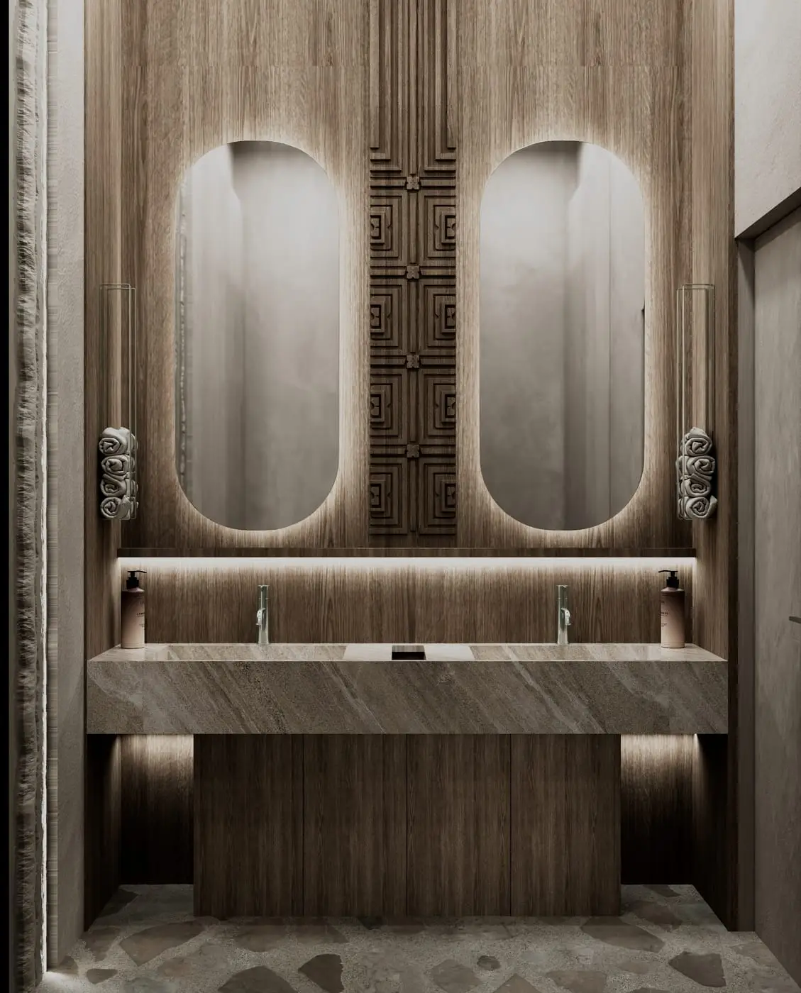 TOPGYM Uluwatu, Changing rooms and showers — render